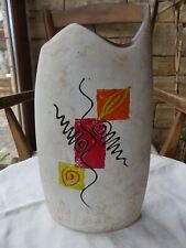 Arts décoratifs Céramique Grand vase en grès Décor abstrait en léger relief