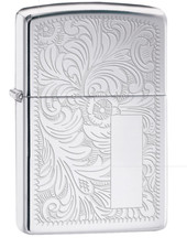 Venetian Silver Personalised Zippo