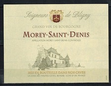 Etiquette Vin de Bourgogne - Morey-Saint-Denis -Seigneurs de Bligny-Réf.n°79