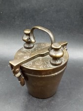 série de poids en godets mutiples poinçons 1,5 kg bronze massif haute époque