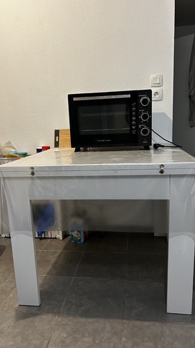Table bois blanche - en,
