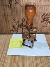 Ancien TAMPON encreur DATEUR mécanique Vintage Année 20 En Bronze Paris 