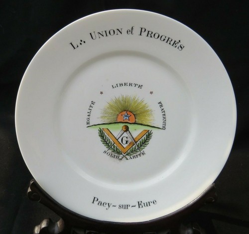 Assiette maconnique - assiette,