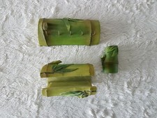 Accroche Clé Mural + Porte Courrier + Magnet Bambou En Résine