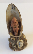 Souvenir des bords de mer - Boulogne-sur-mer - terre cuite et coquillages