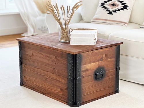 Coffre table basse bois - table,