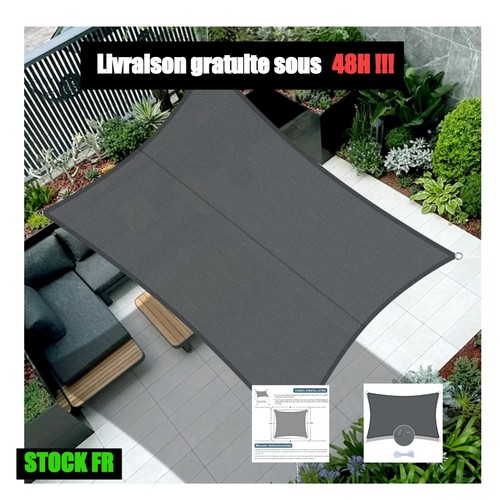 Voile ombrage rectangulaire - voile, d'ombrage