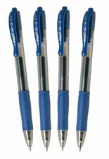 Lot de 4 stylos bille PILOT G2 07 encre gel Bleu