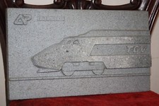 Sculpture plaque béton marbre