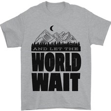 T-Shirt De Randonnée Pour Hommes Mountain World 100% Coton