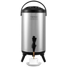 VEVOR 9,2L Distributeur de Boissons Isotherme Fontaine à Eau Chaud et Froid Inox