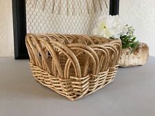 325⚜️ Décoration Panier Carré Cache Pot en Osier et Rotin Dimensions 20 X 20 Cm