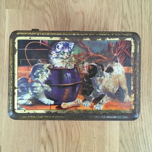 Ancienne boite fer biscuits - boite, fer,