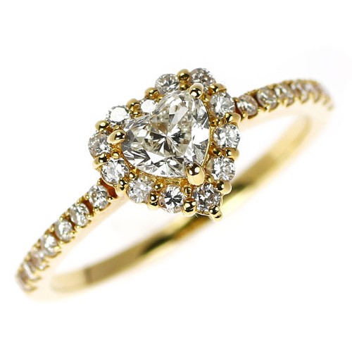 Bague diamant k18yg - diamant, forme