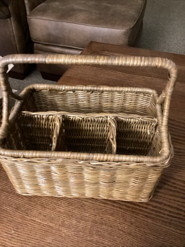 Woven basket with - with, four
