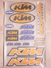 Grande planche 18 autocollants stickers moto KTM