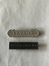 agrafes barrettes argentées pour médaille Coloniale LEVANT et MOYEN-ORIENT