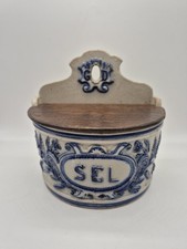 OLD CERAMIC SALT BOX GRES DU