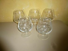 LOT DE 5 VERRES A COGNAC