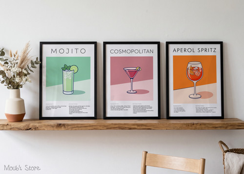 Lot poster cocktail - 3, de