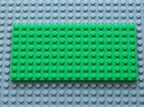 Lego bright green plate - plate, 8x16