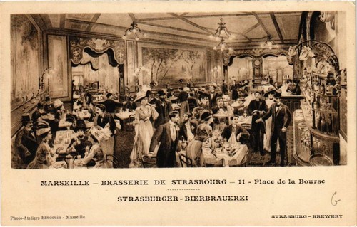 Cpa marseille brasserie de - marseille,