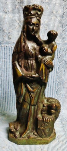 Vierge enfant bronze - a,