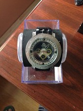 NEW TECHNO MASTER  DIAMOND WATCH TM-2108 BLACK 