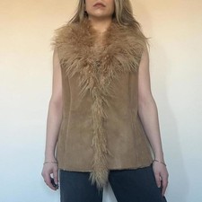 Vintage 00s tan brown afghan