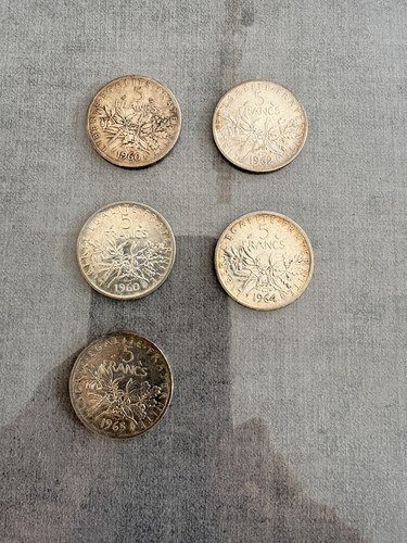 Lot pieces 5 francs - 5,