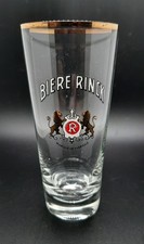 ancien verre bière publicitaire sérigraphié brasserie rinck