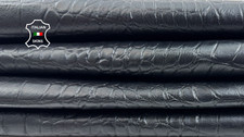 Noir Crocodile Texturé en