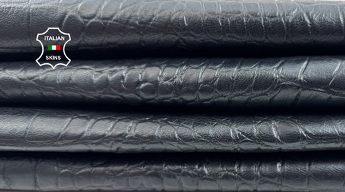 Noir crocodile texturé - crocodile, en