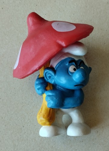 Figurine schtroumpf parapluie - figurine,