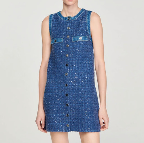 Sandro women blue sequins - sandro, women's