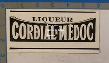 LIQUEUR CORDIAL MEDOC APERITIF  publicité 1936 advert