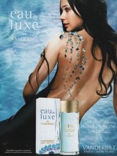 Publicité papier Parfum. Perfume ad. GLORIA VANDERBILT Eau de Luxe 2004