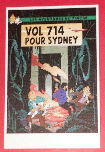 Tintin carte postale vol 714 - tintin.,
