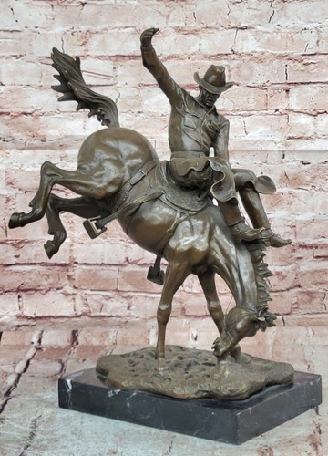 Sculpture équestre remington - sculpture,
