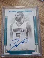 National Treasure Nicolas Batum Auto /75 Clippers Hornets France Panini