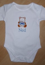 Body gilet bébé prénom ours