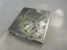 POUDRIER ANCIEN VINTAGE ARGENT