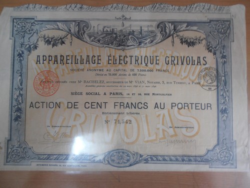 Action titre appareillage - action,