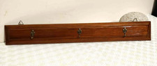 Porte-manteau mural cintre mural en bois crochets laiton vintage