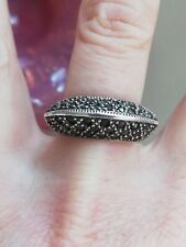 BAGUE ANCIENNE style art déco EN ARGENT 925 et marcassites