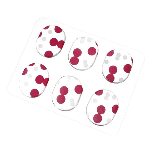 6pcs silicone auto-adhésif