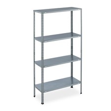 Étagère à charge lourde galvanisée HLP 145x755x30 cm 4 niveaux 160 kg max. ac...