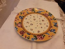 PLAT ROND FAIENCE GENEVIEVE LETHU  MODELE PELISSANNE 1998