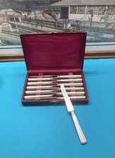 12 couteaux à entremets BOULENGER modèle FILET DROIT métal argenté couvert 20,5