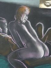 Dessin original érotique femme nue cinéma porno Vers 1960 attr Marcel Vertes